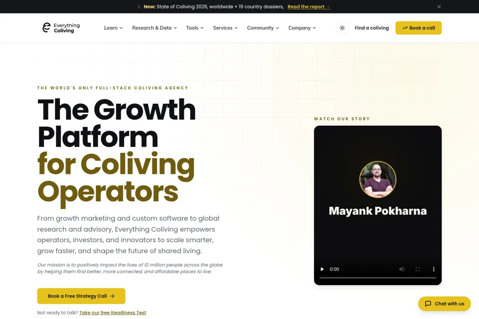 Aperçu de la landing page