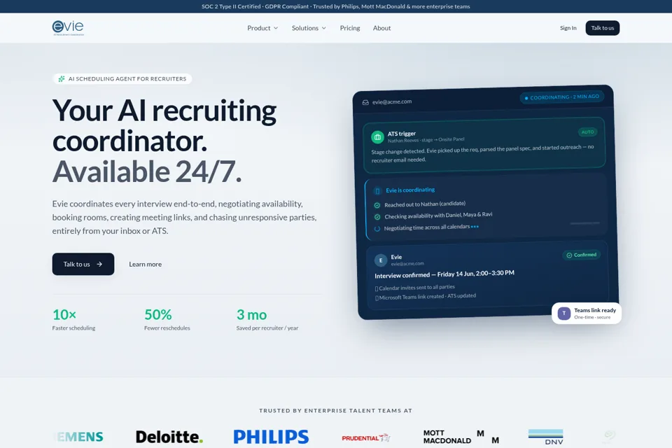 Aperçu de la landing page