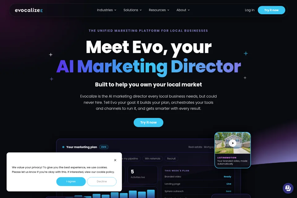 Landing page preview