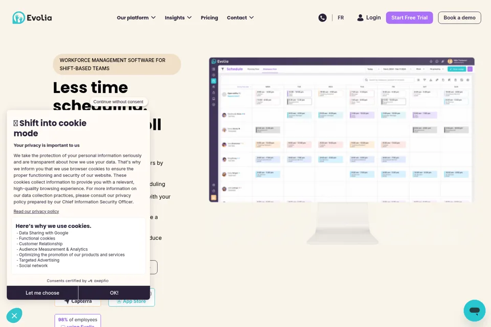 Landing page preview