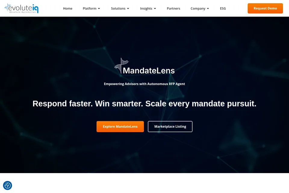 Aperçu de la landing page