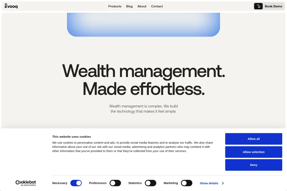 Aperçu de la landing page
