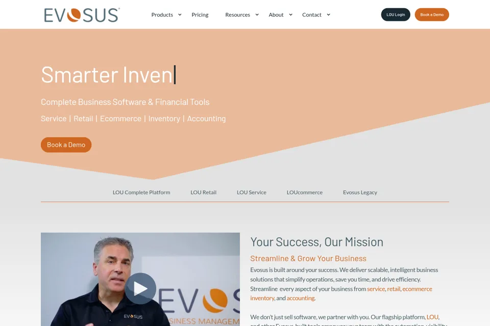 Aperçu de la landing page