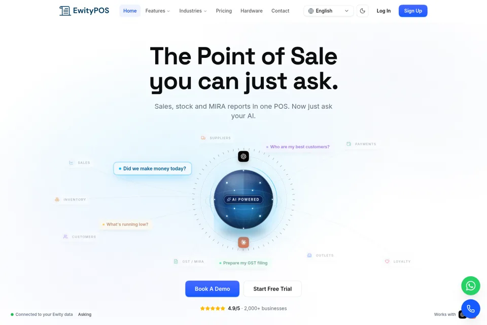 Aperçu de la landing page
