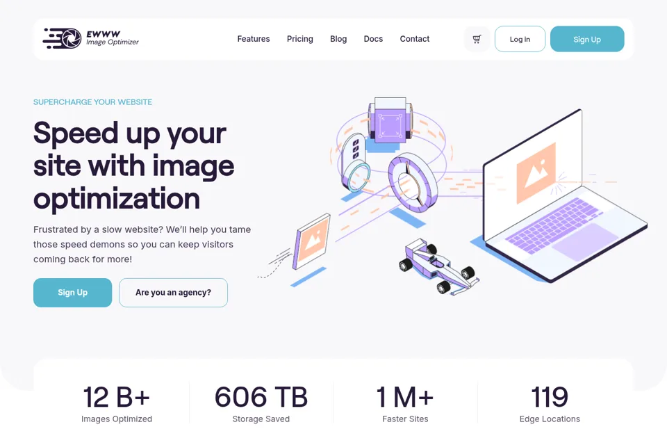 Aperçu de la landing page