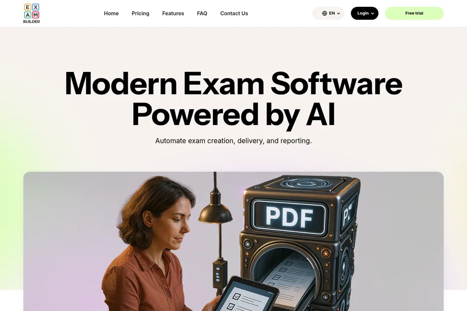 Aperçu de la landing page