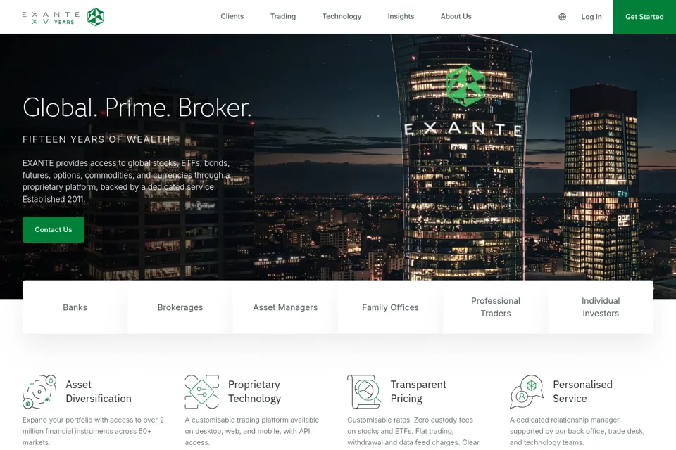 Aperçu de la landing page