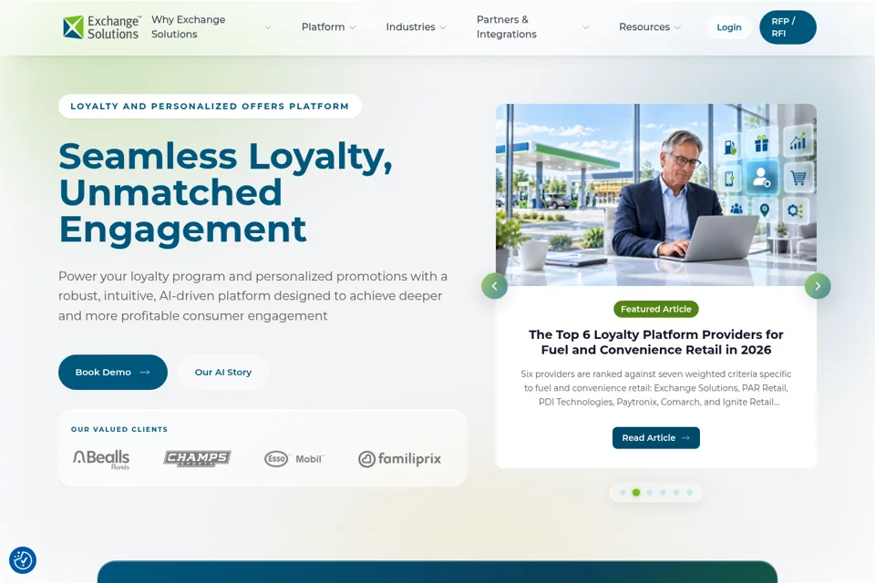 Aperçu de la landing page