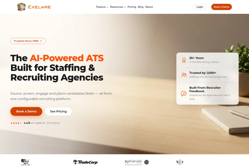 Aperçu de la landing page