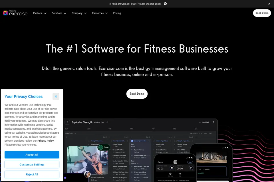 Landing page preview