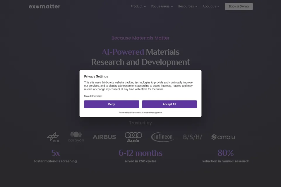 Aperçu de la landing page