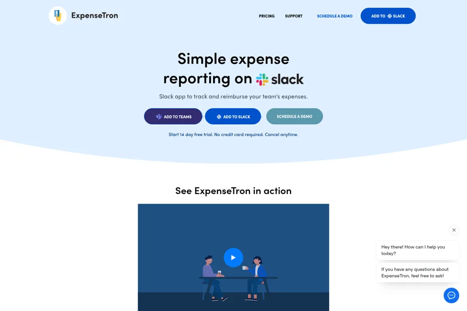 Aperçu de la landing page