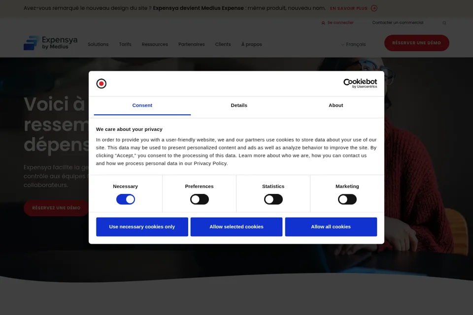 Aperçu de la landing page