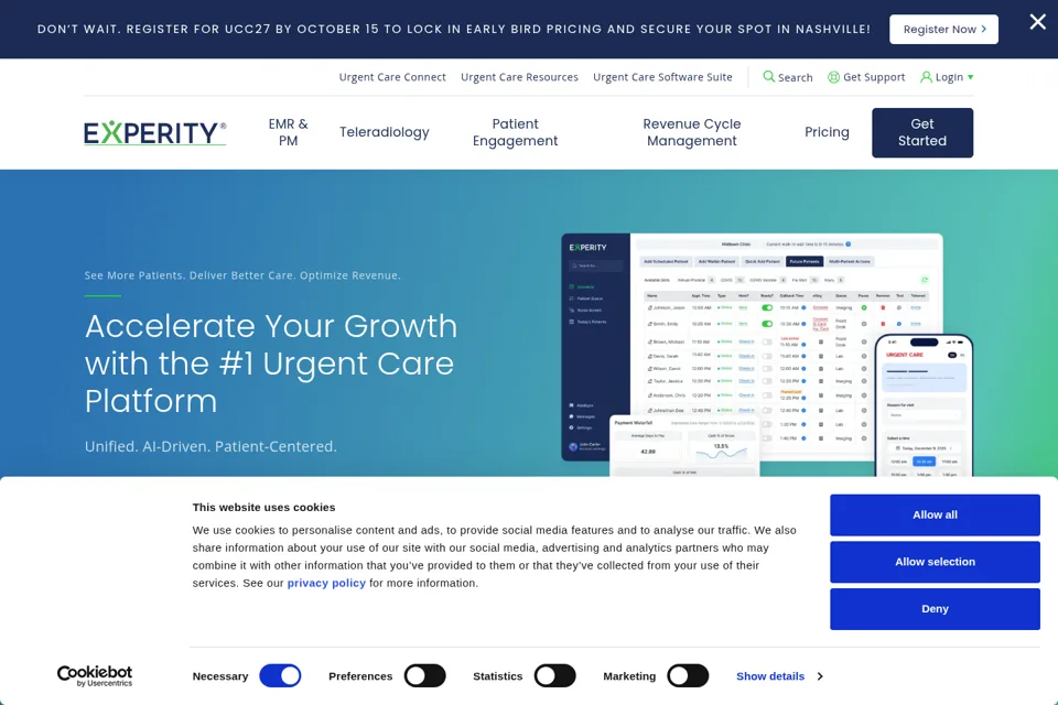Aperçu de la landing page