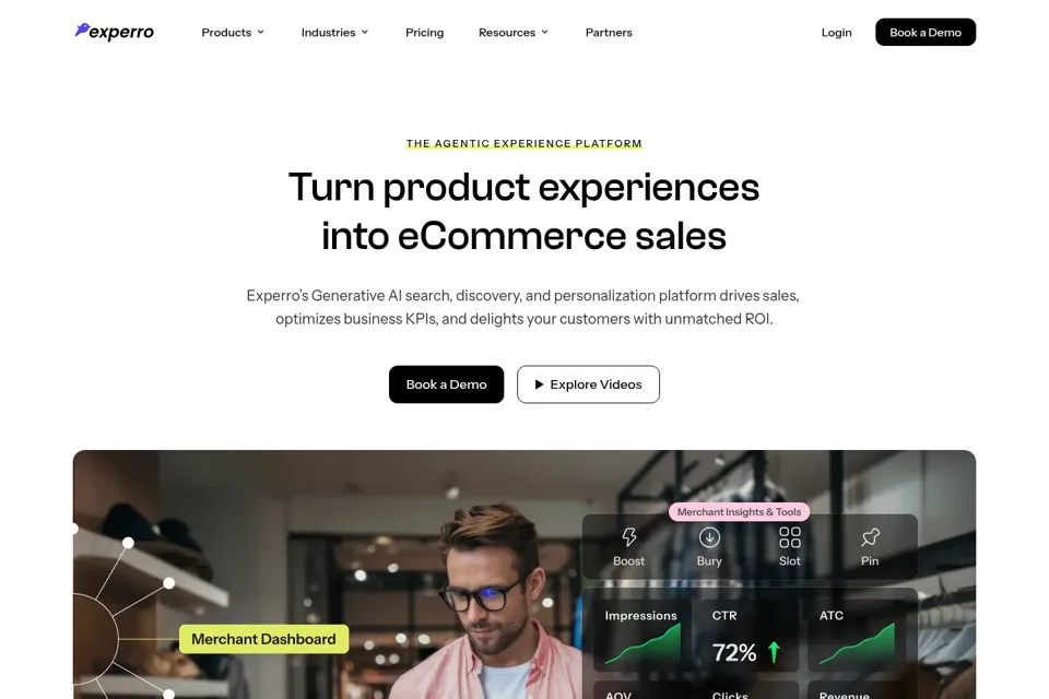 Aperçu de la landing page