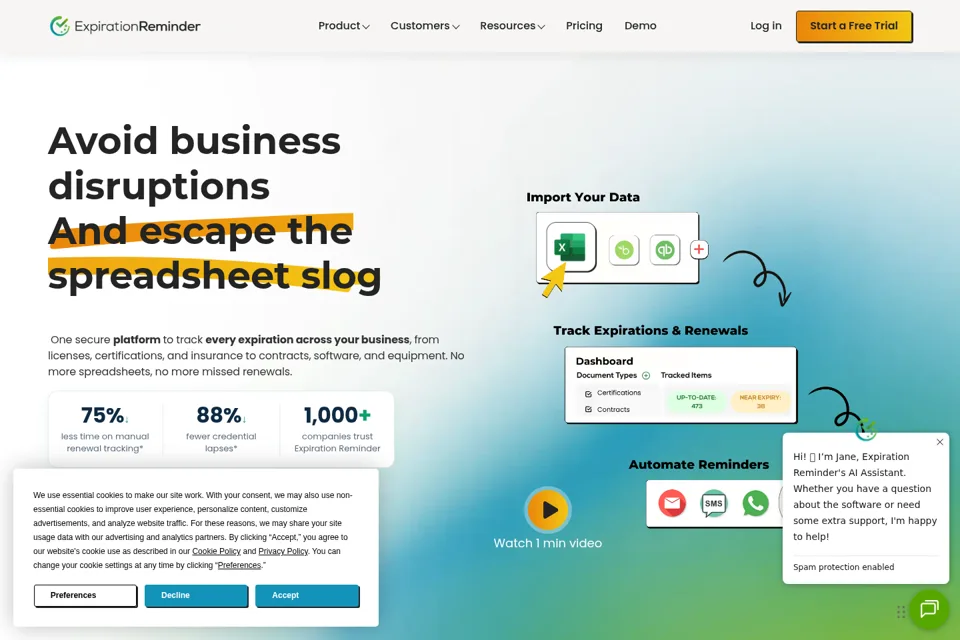 Landing page preview