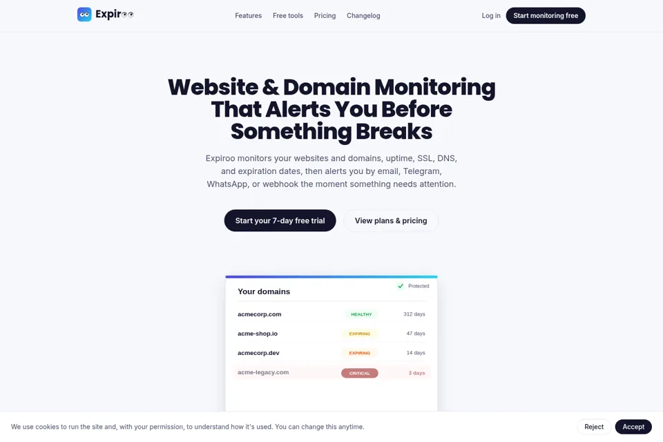 Landing page preview