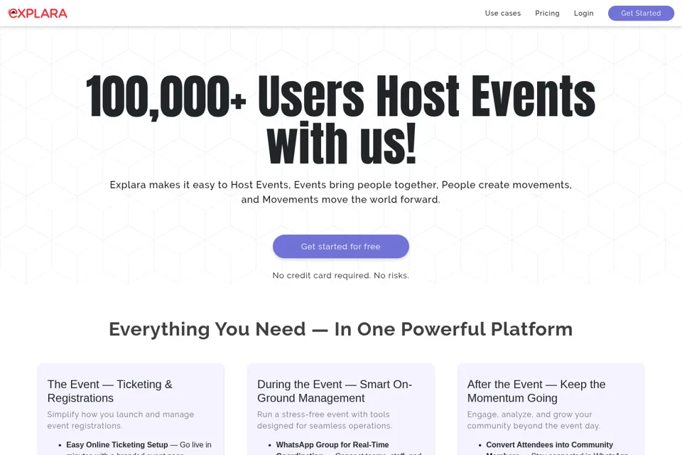 Aperçu de la landing page