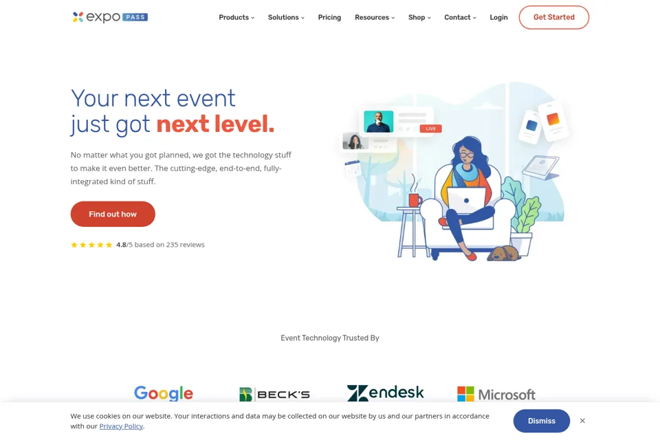 Aperçu de la landing page
