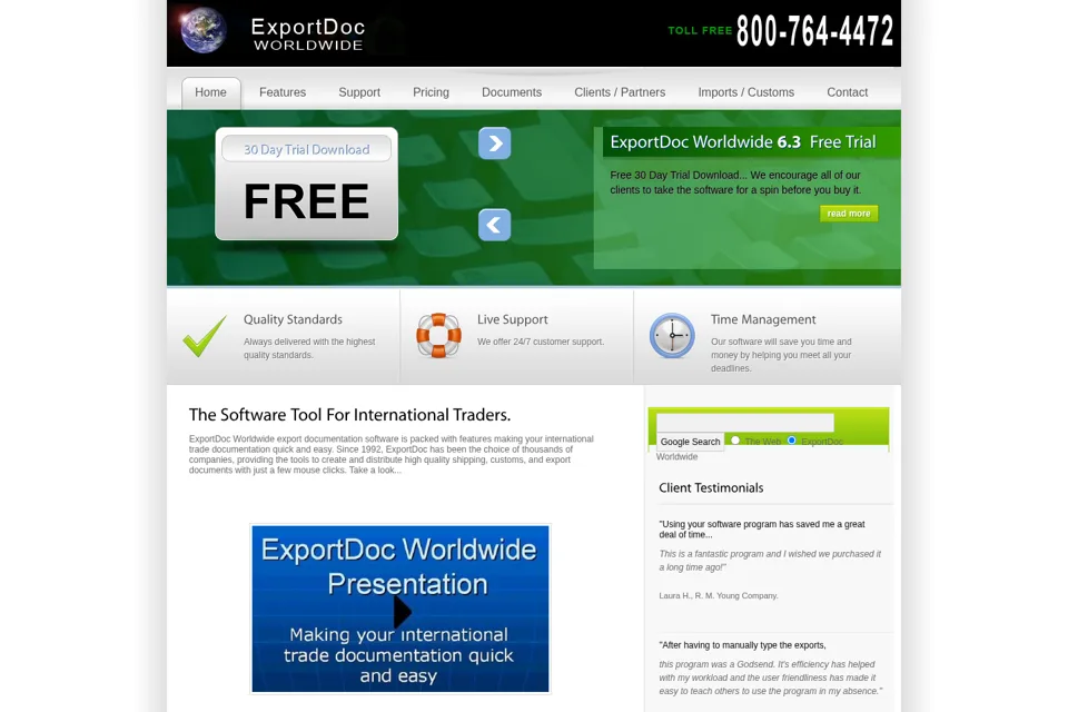 Landing page preview