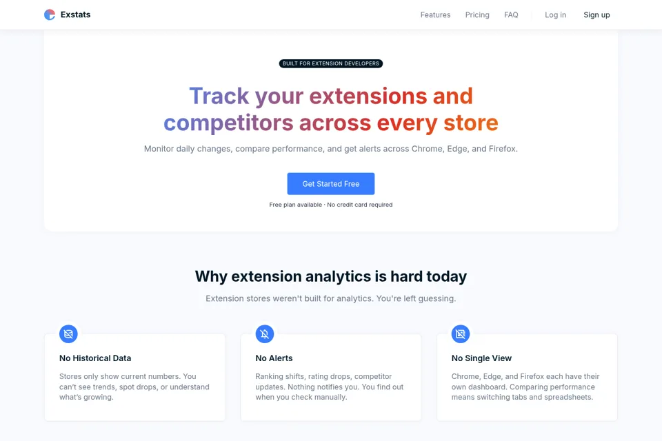 Aperçu de la landing page