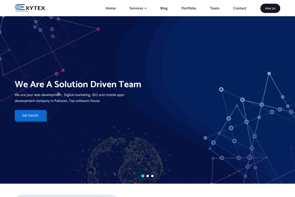 Aperçu de la landing page