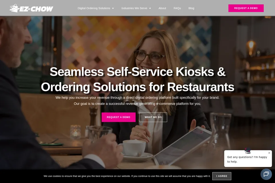 Aperçu de la landing page