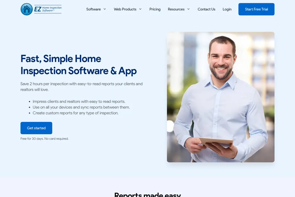 Aperçu de la landing page