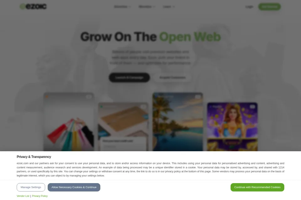 Landing page preview