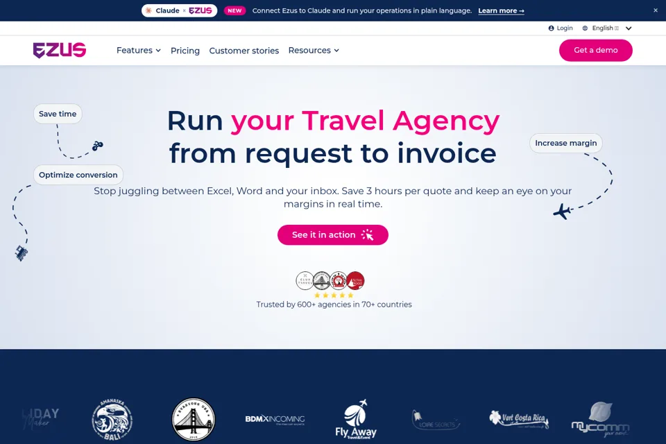 Aperçu de la landing page