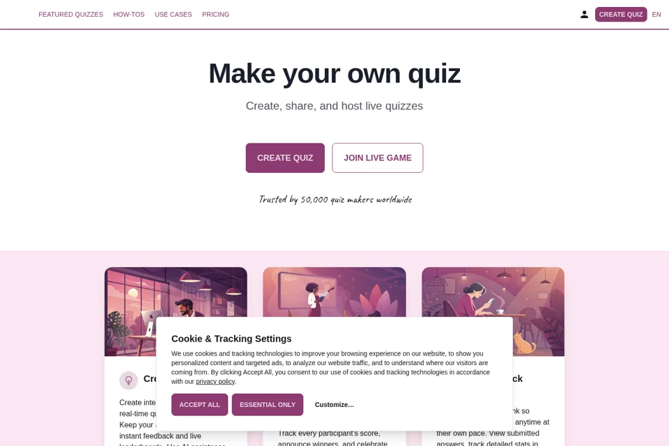 Landing page preview