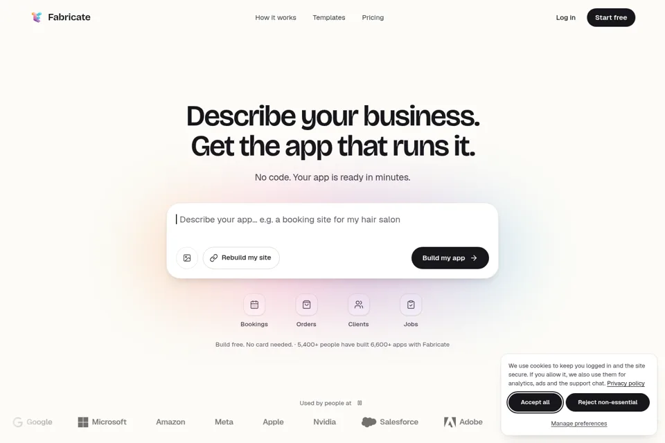 Landing page preview
