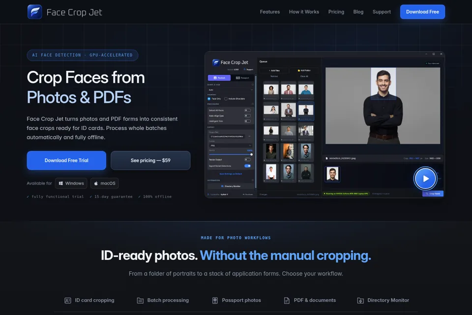 Aperçu de la landing page