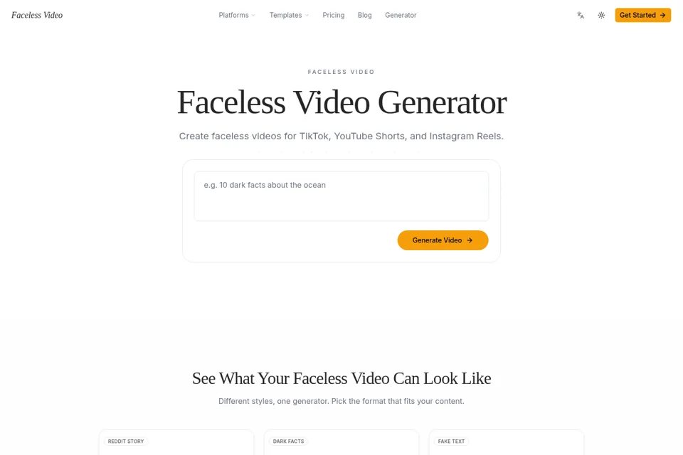 Landing page preview
