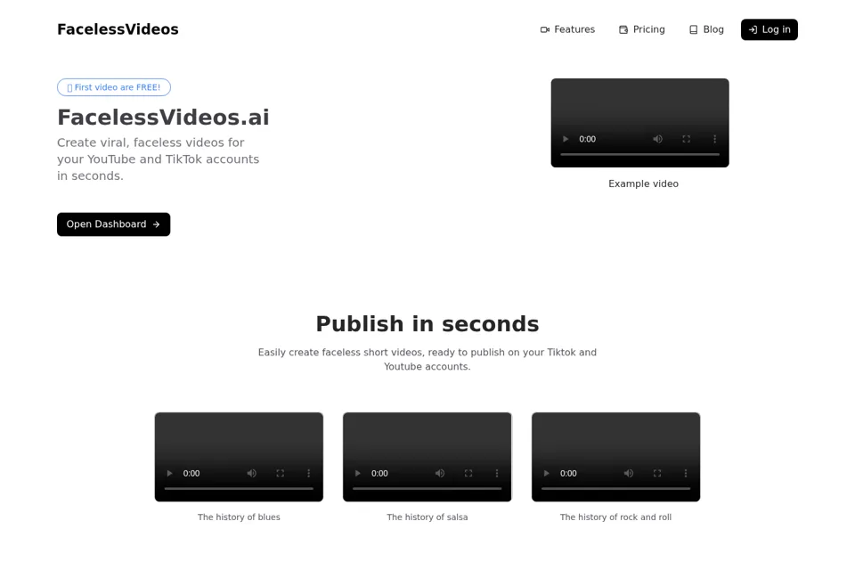 Aperçu de la landing page