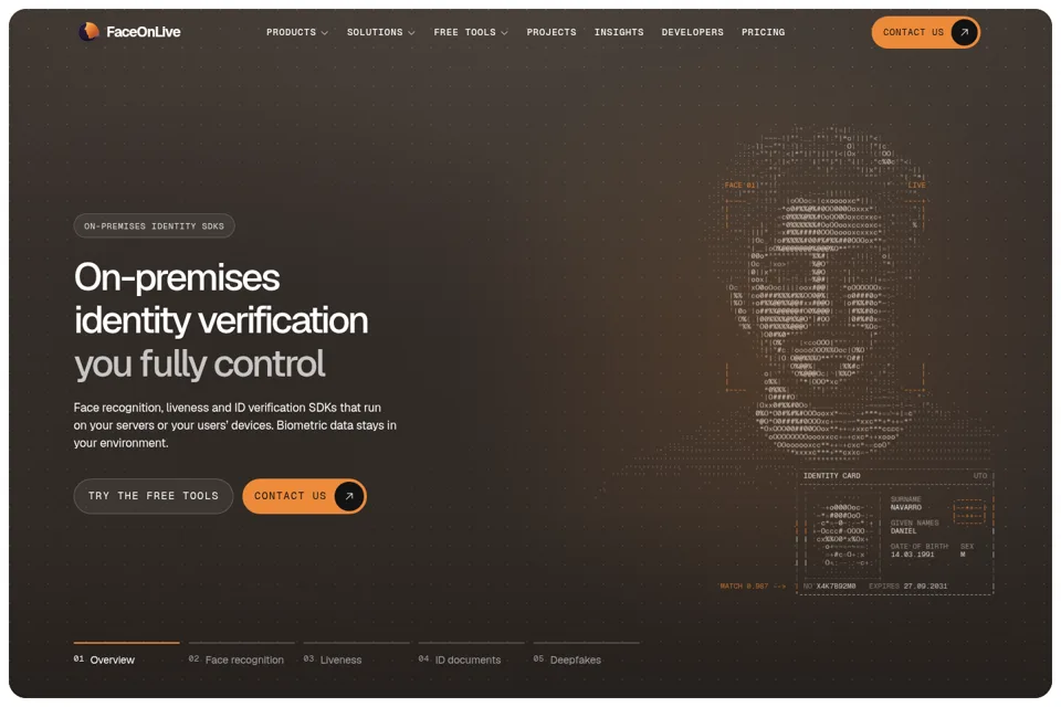 Aperçu de la landing page