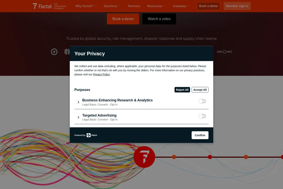 Aperçu de la landing page