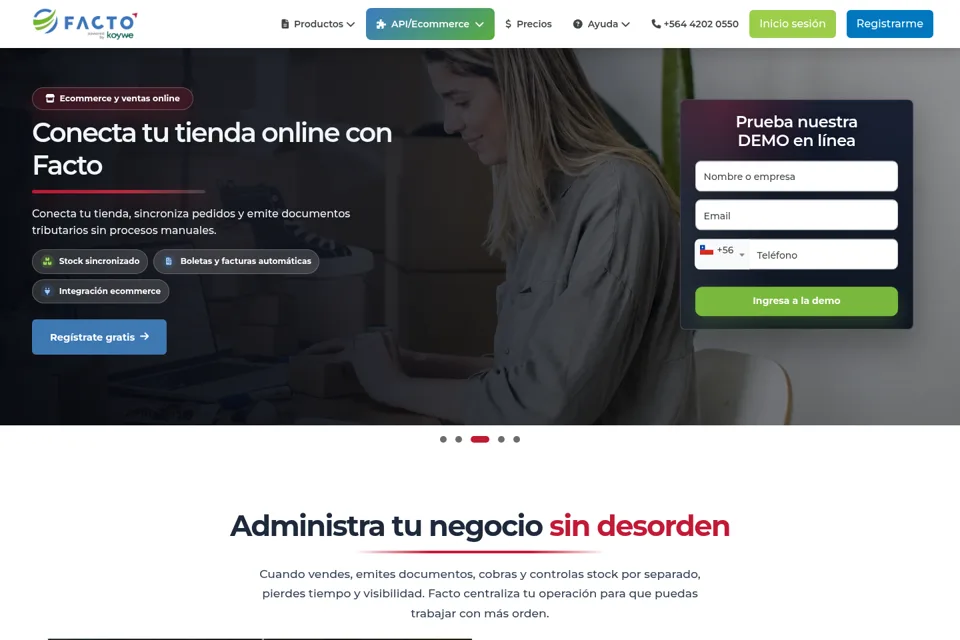 Aperçu de la landing page