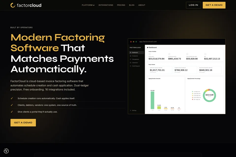 Aperçu de la landing page