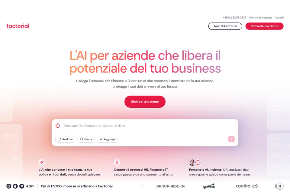Aperçu de la landing page