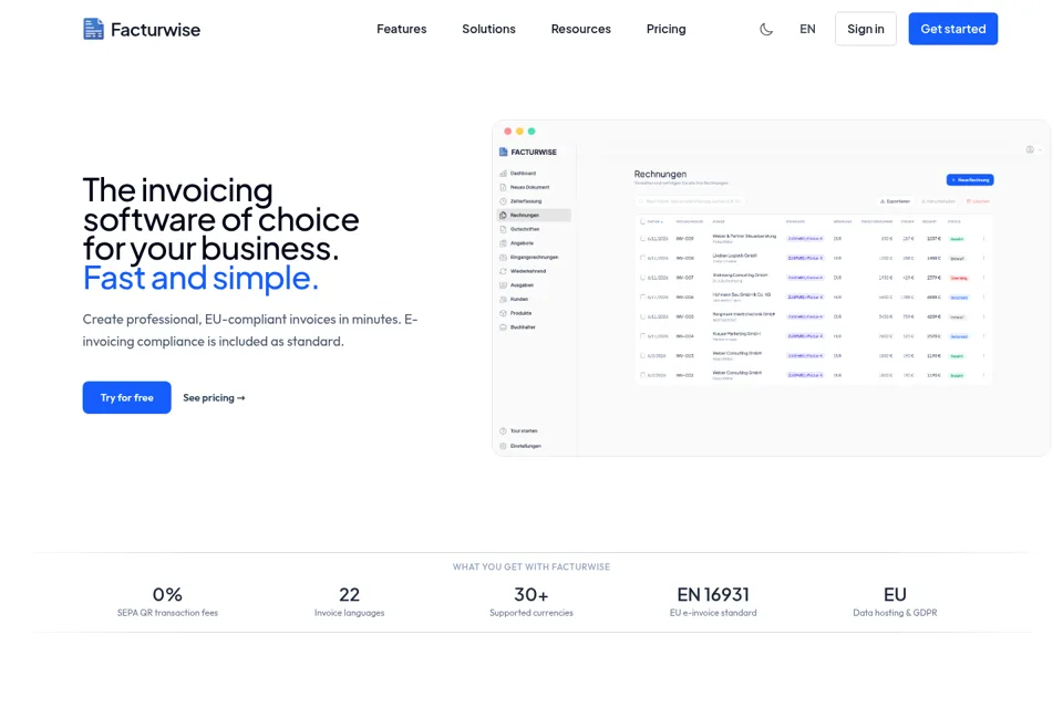 Aperçu de la landing page