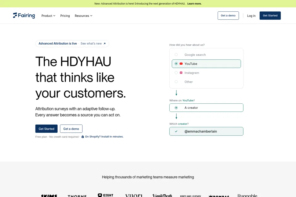 Landing page preview