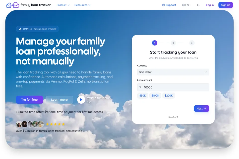 Aperçu de la landing page