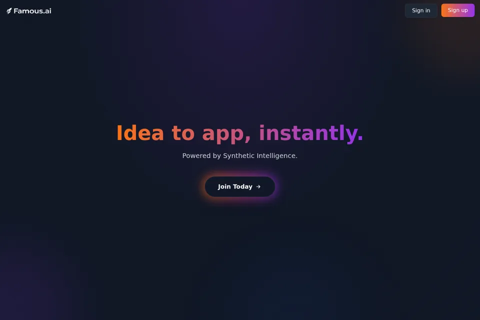 Aperçu de la landing page