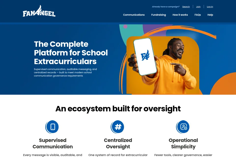 Aperçu de la landing page