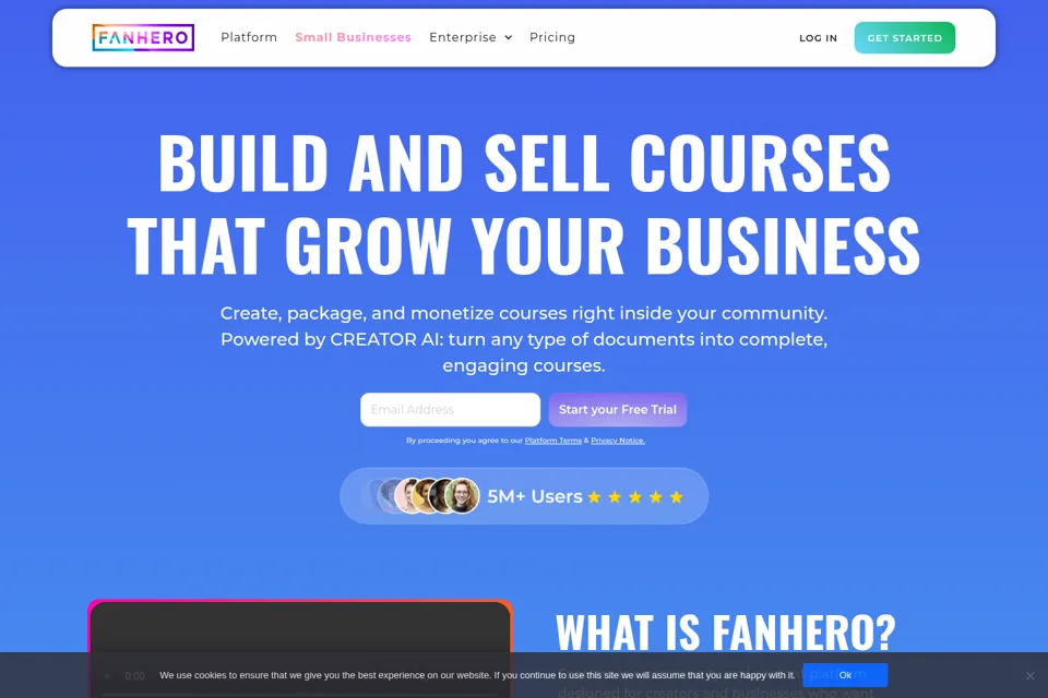 Landing page preview