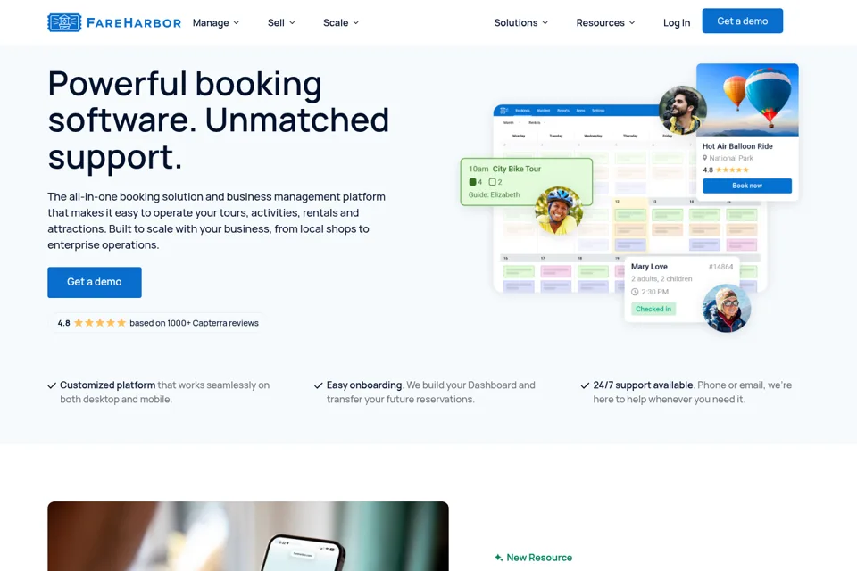 Aperçu de la landing page