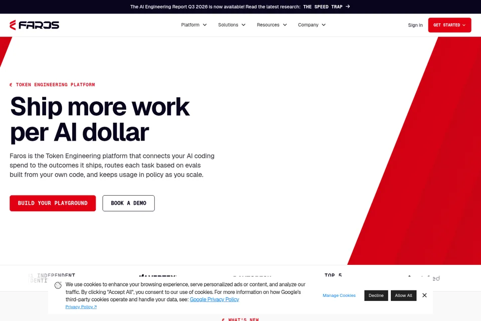 Aperçu de la landing page