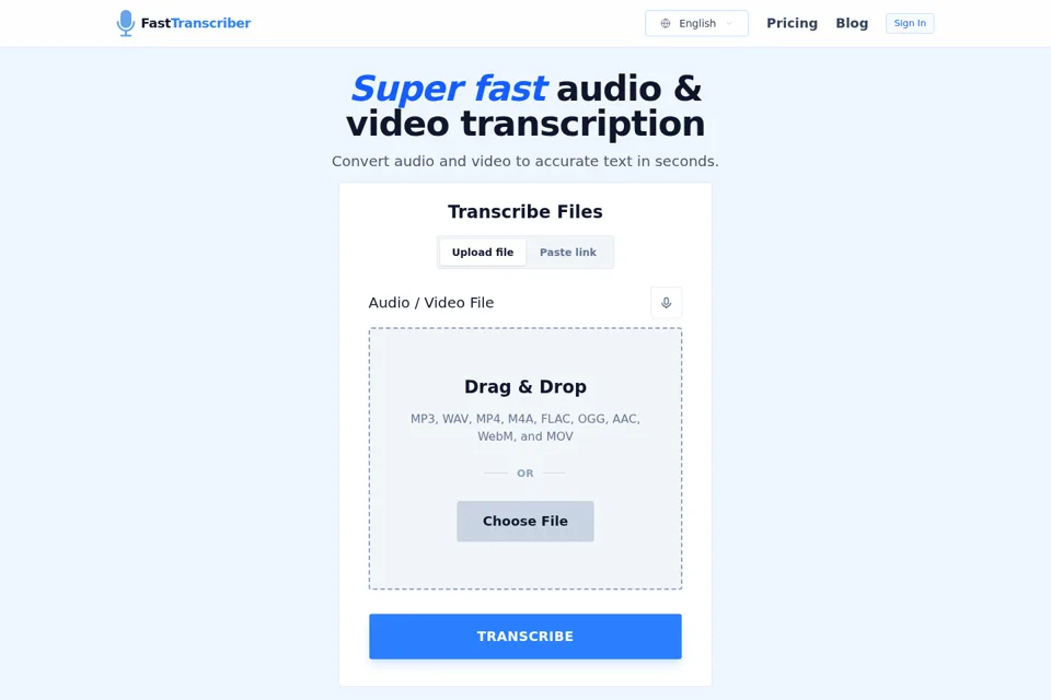 Aperçu de la landing page