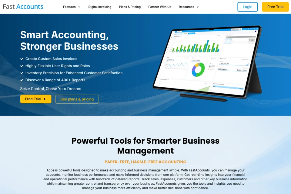 Aperçu de la landing page